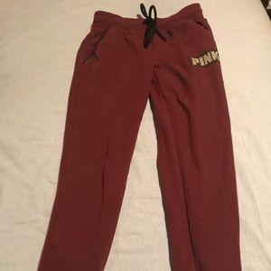 Victoria’s Secret Pink Maroon Jogger Sweatpants XS